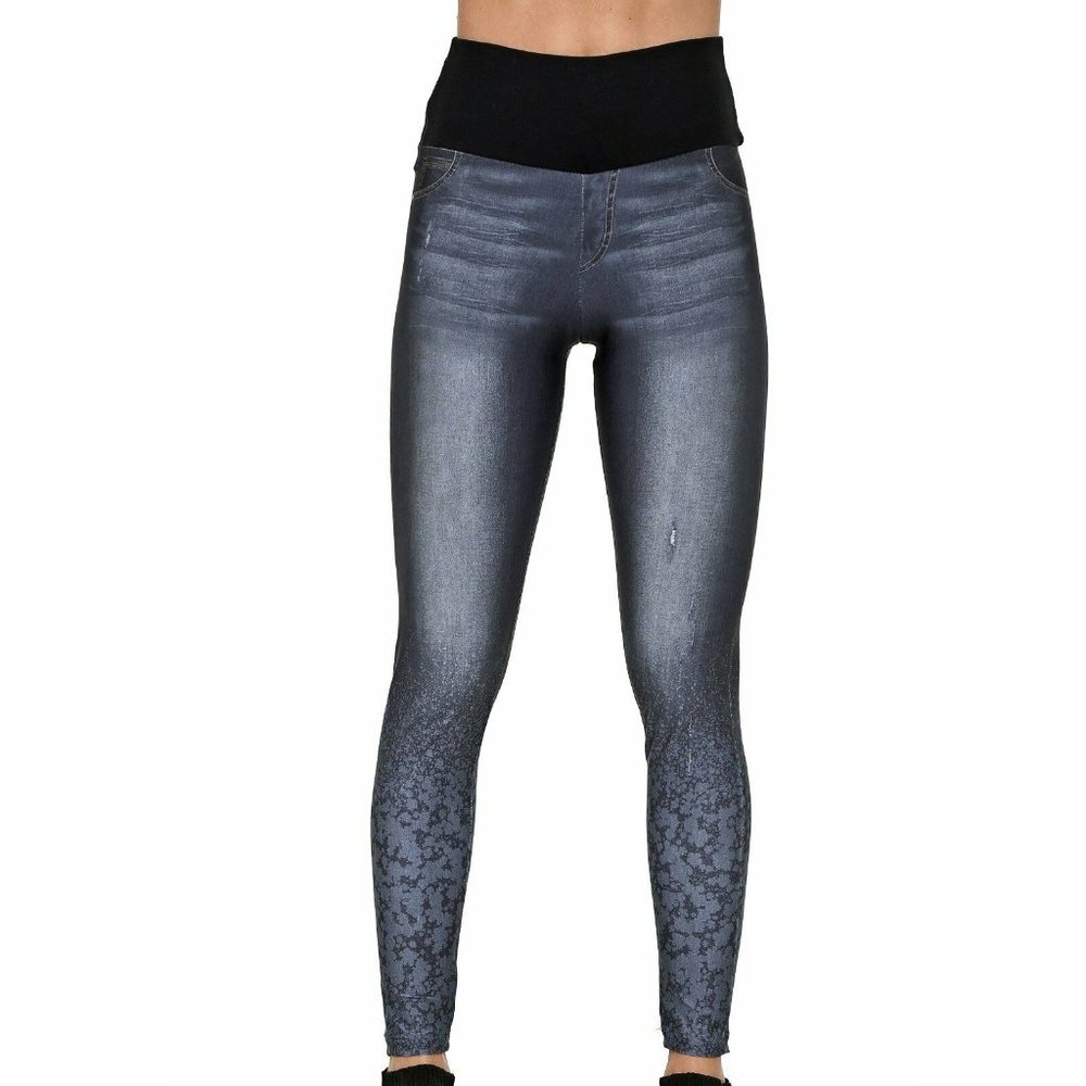 NEW Medium LIVE Denin Daily Special Washed Effect Legging Made In Brazil 51645